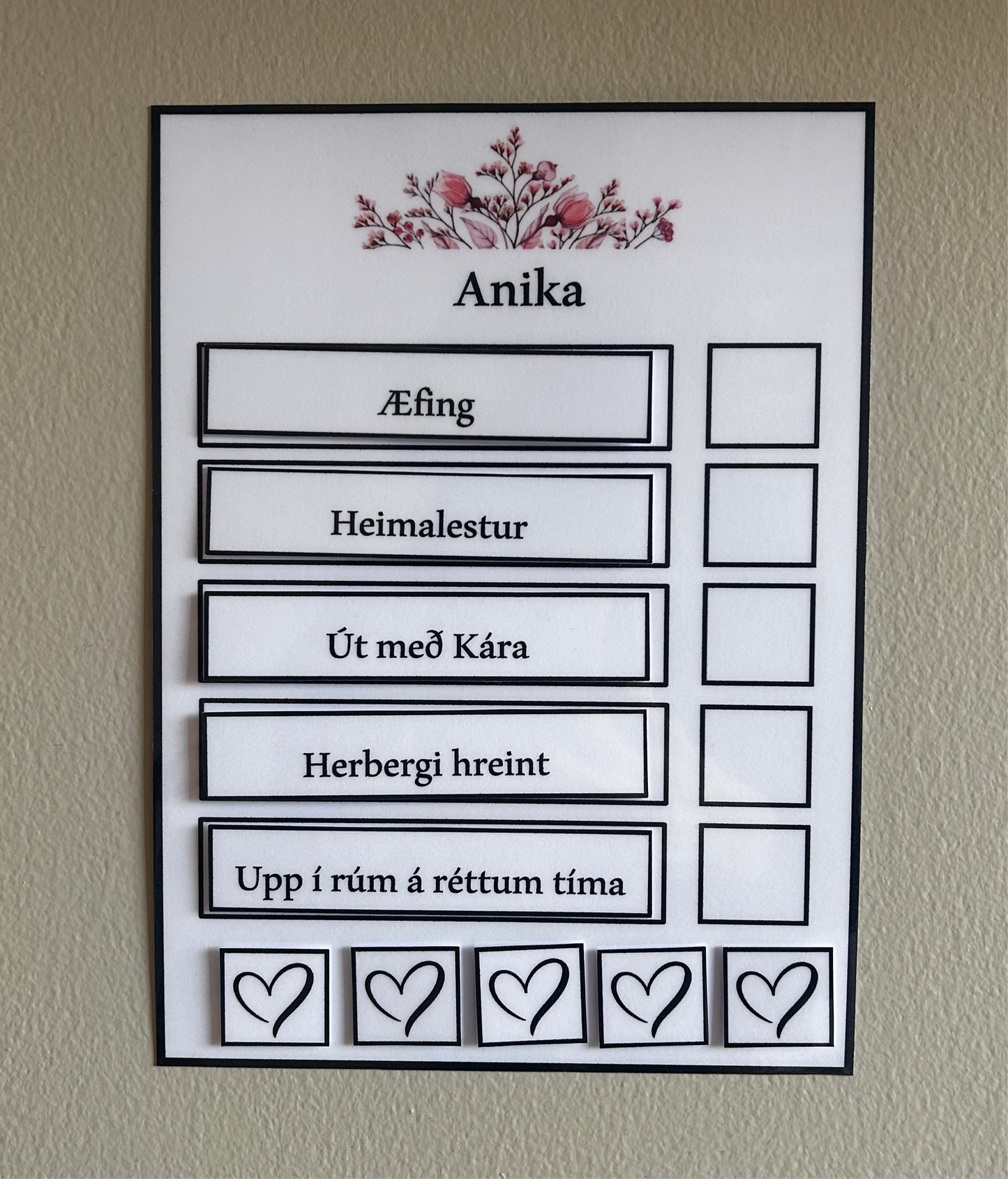 Verkefnalisti dagsins