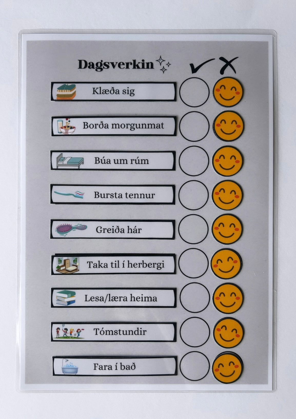 Dagsverkin með myndum - 19 verkefni