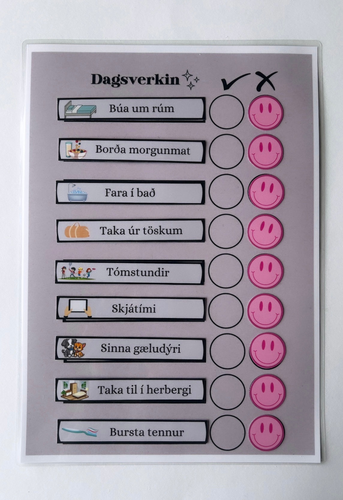 Dagsverkin með myndum - 19 verkefni