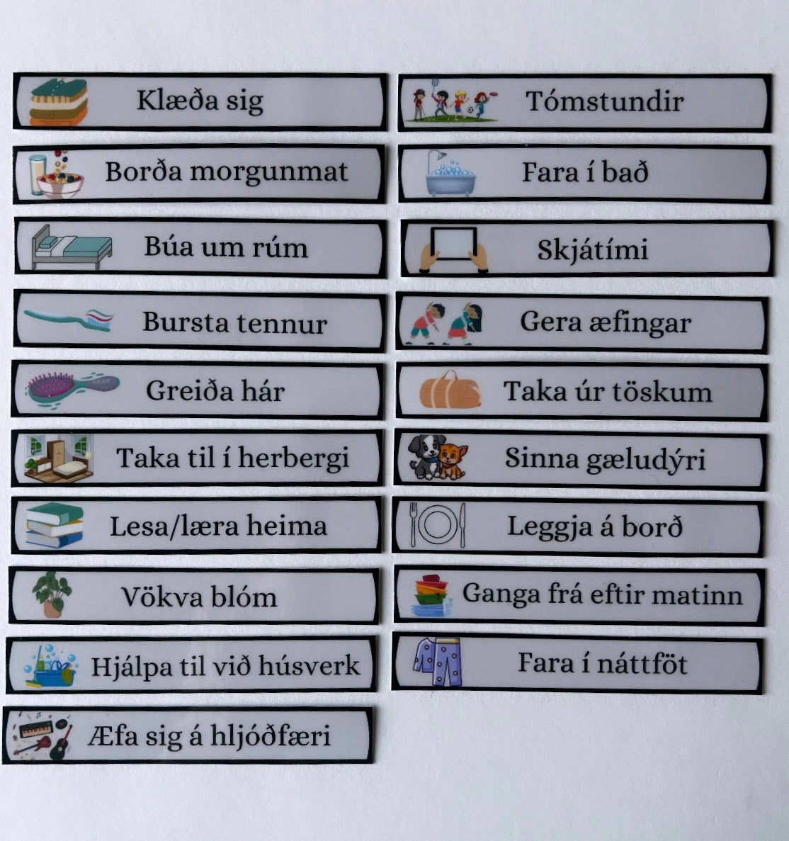 Dagsverkin með myndum - 19 verkefni